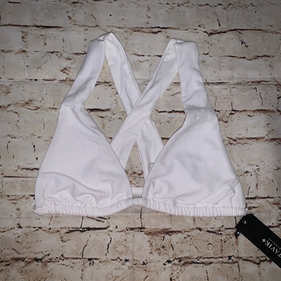 Tavik Other - Tavik Dylan halter top cross back ribbed white top